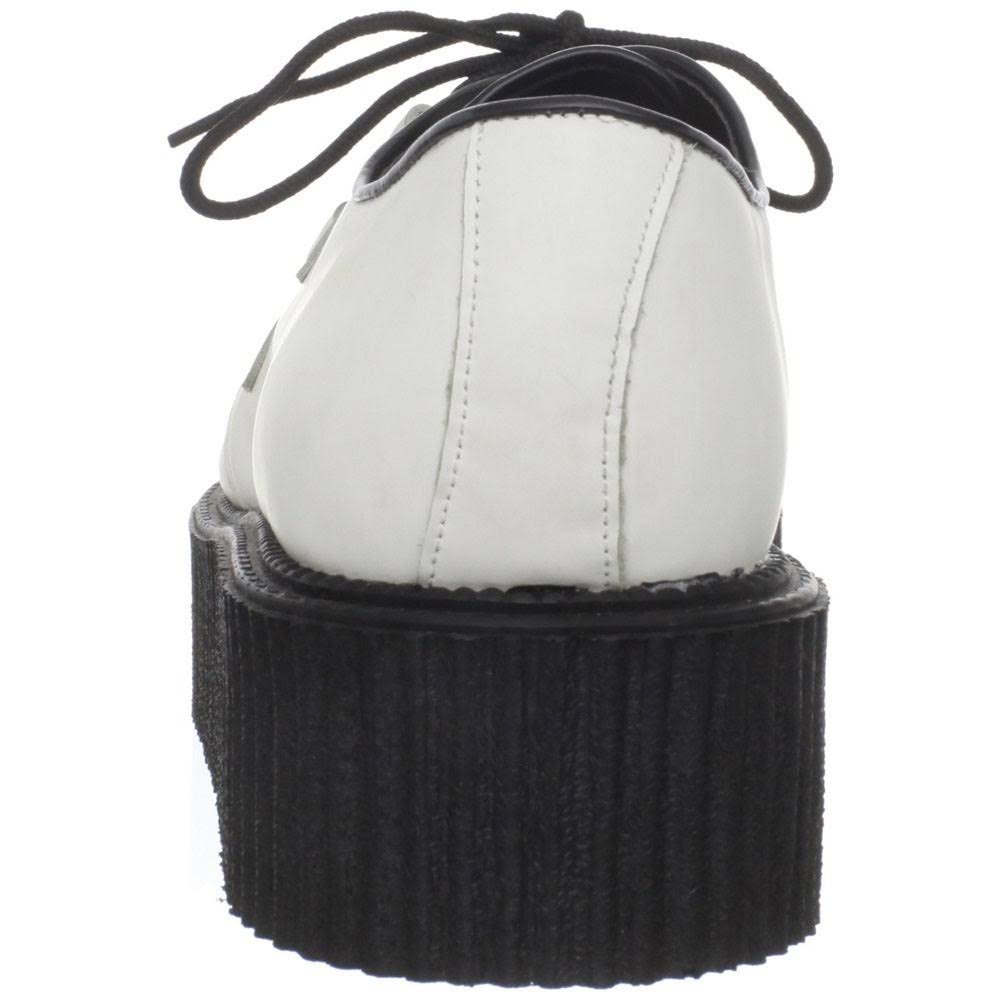 Black Leather Creeper Shoes V15007