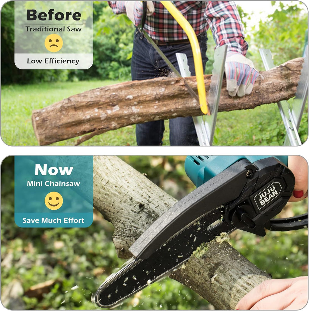 6 Inch Cordless Mini Chainsaw with 2 Rechargeable Batteries L816