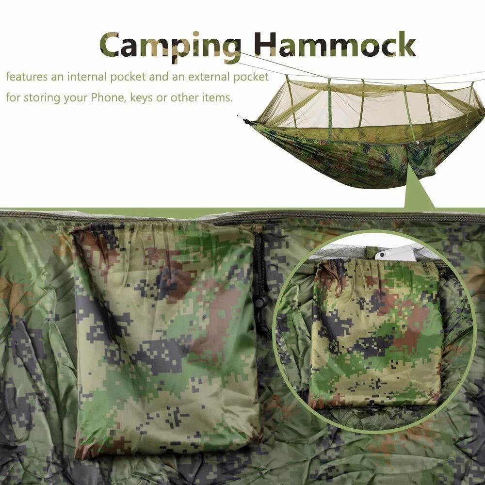 Lightweight Nylon Camping Hammock with Mosquito Net A48998