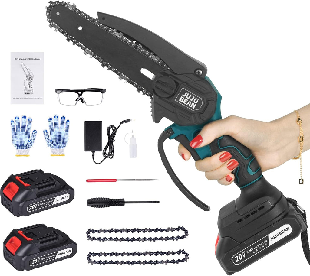 6 Inch Cordless Mini Chainsaw with 2 Rechargeable Batteries L816