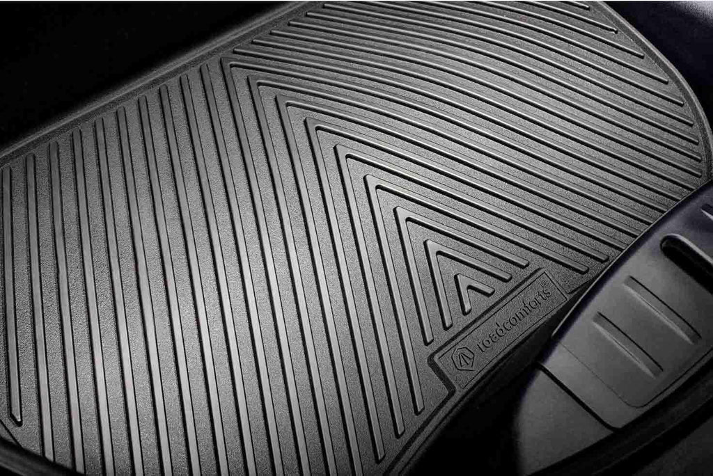 Front Trunk Mat + Storage Mat All Weather Mats (2pcs) (Black) Pack of 2 J393433