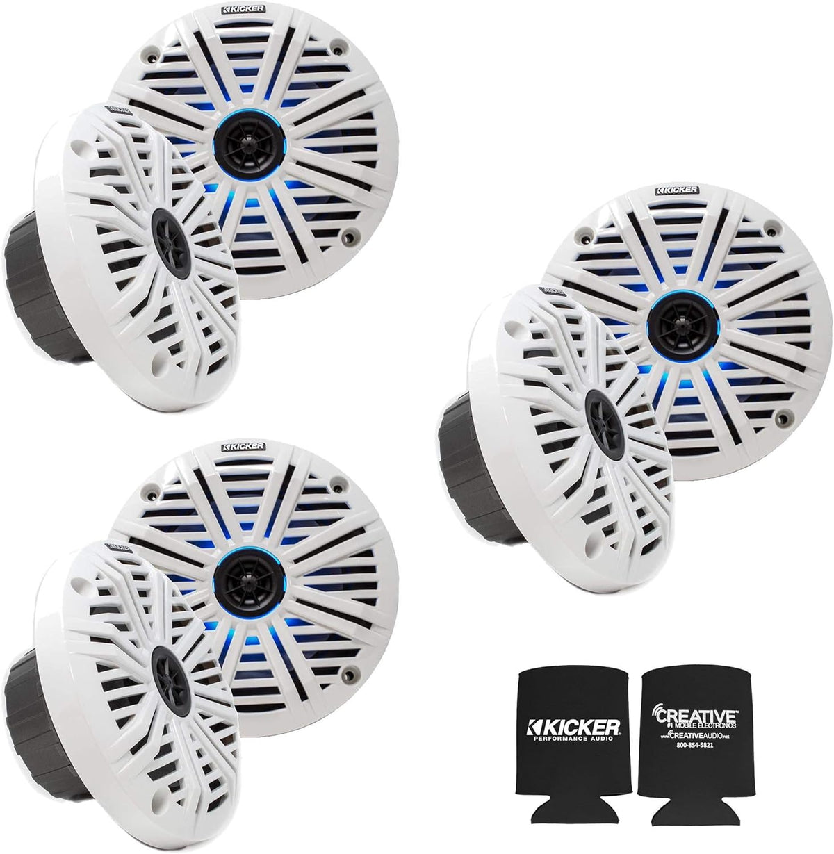 6.5" Marine Speakers (3 Pair) White OEM Replacement Speakers I927975