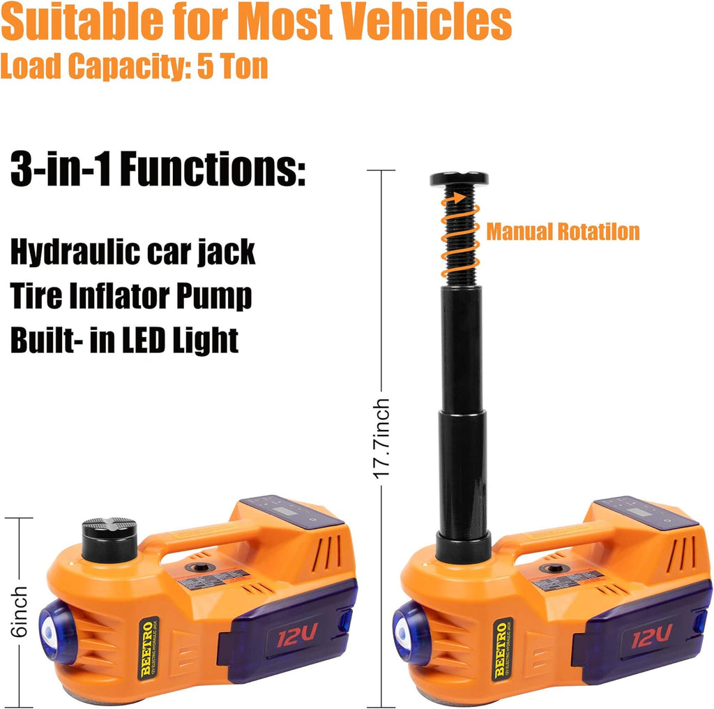 5 Ton 12V Electric Car Jack with Inflator Pump F879531
