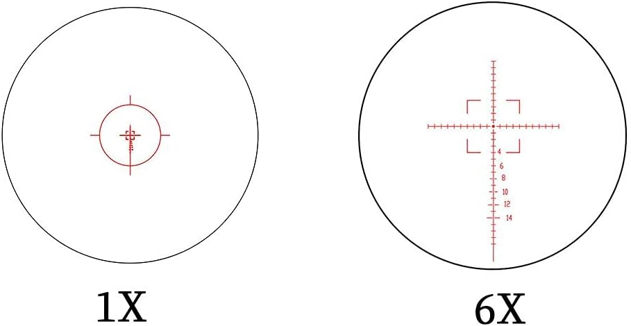 1-6X24 FFP Scope with Red/Green Illuminated Reticle and Scope Mount D630
