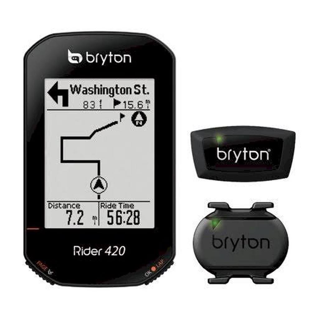 Black GPS Cycling Bike Computer with Cadence and HRM Sensors Bundle U621817