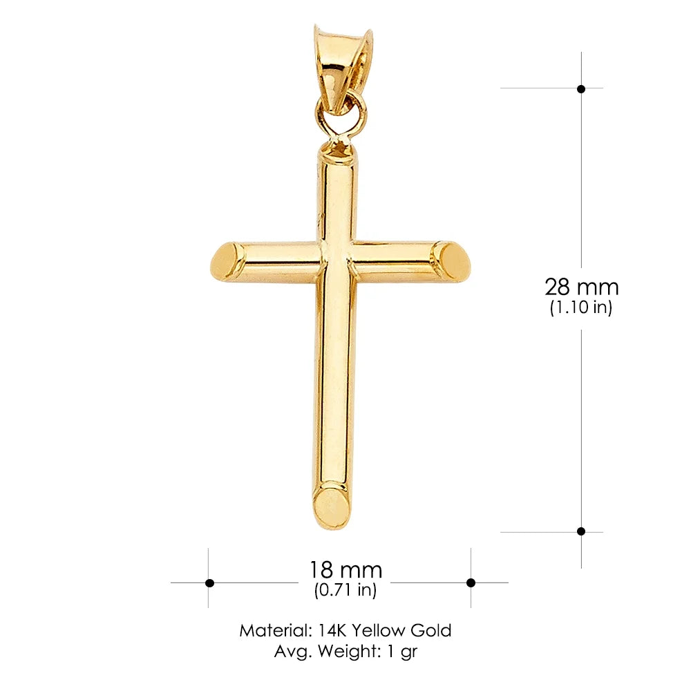 14K Yellow Gold Cross Pendant N480492