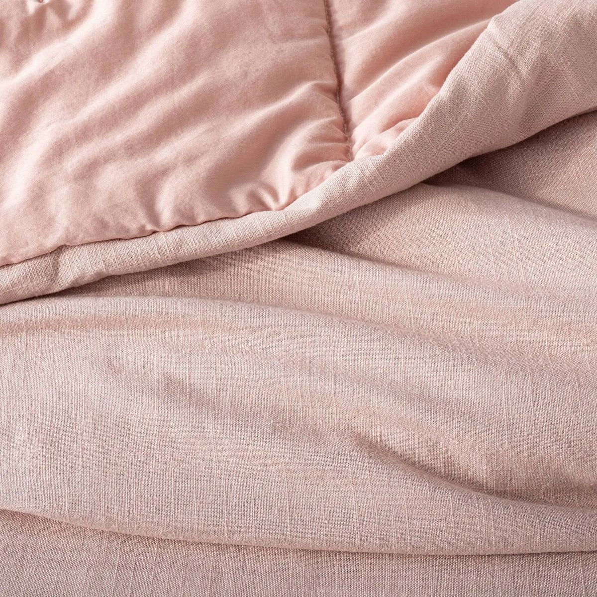 Blush Linen Blend Comforter and Sham Set E8678