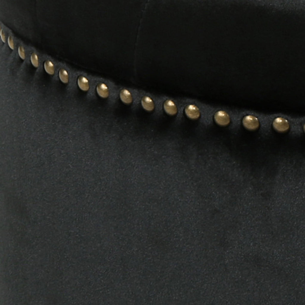 Emerald Velvet Tufted Ottoman Y22460