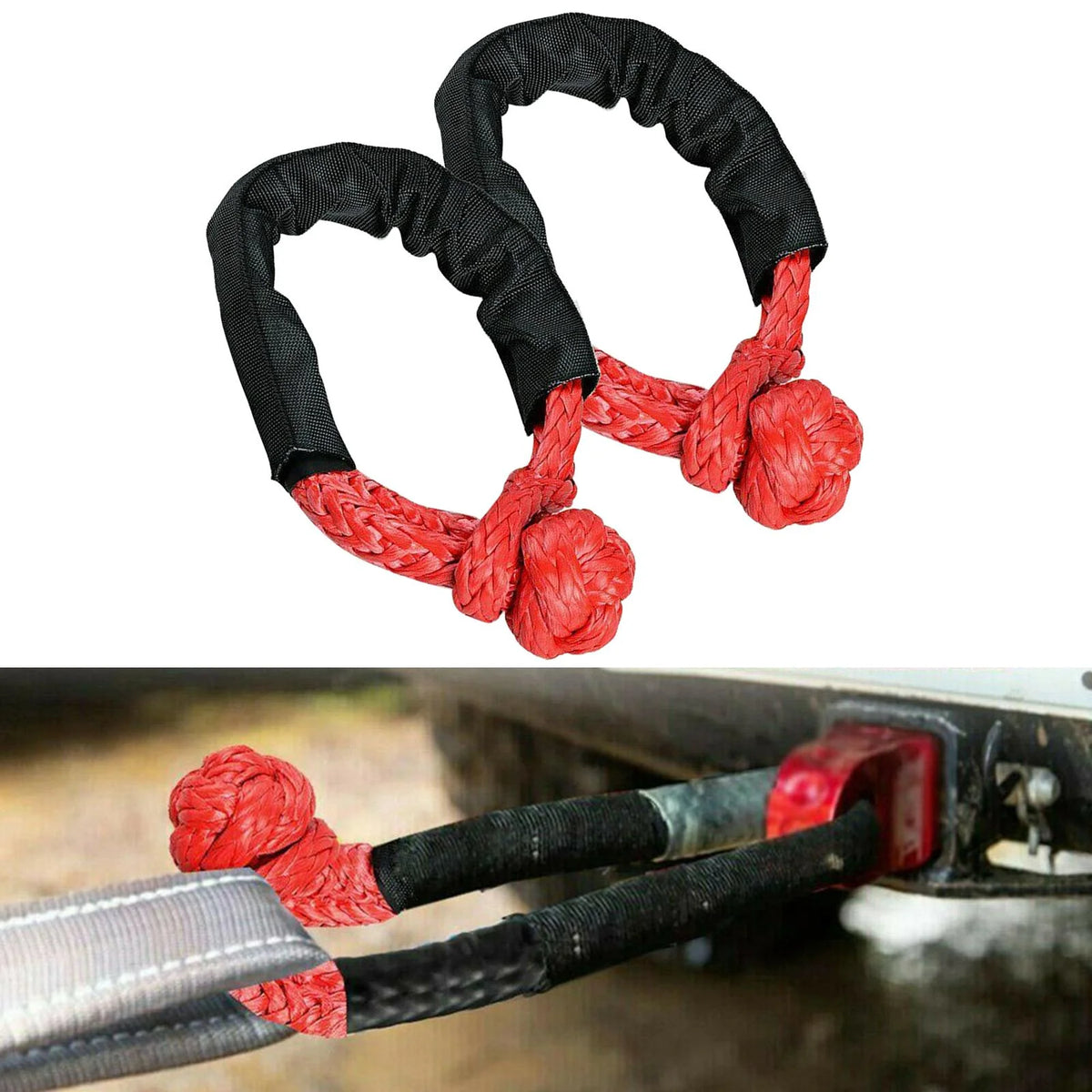 Red Soft Shackle 1/2 38000lbs Breaking Strength C505
