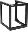 12U Wall Mount Open Frame Network Rack with Swing Out Hinged Gate T885280