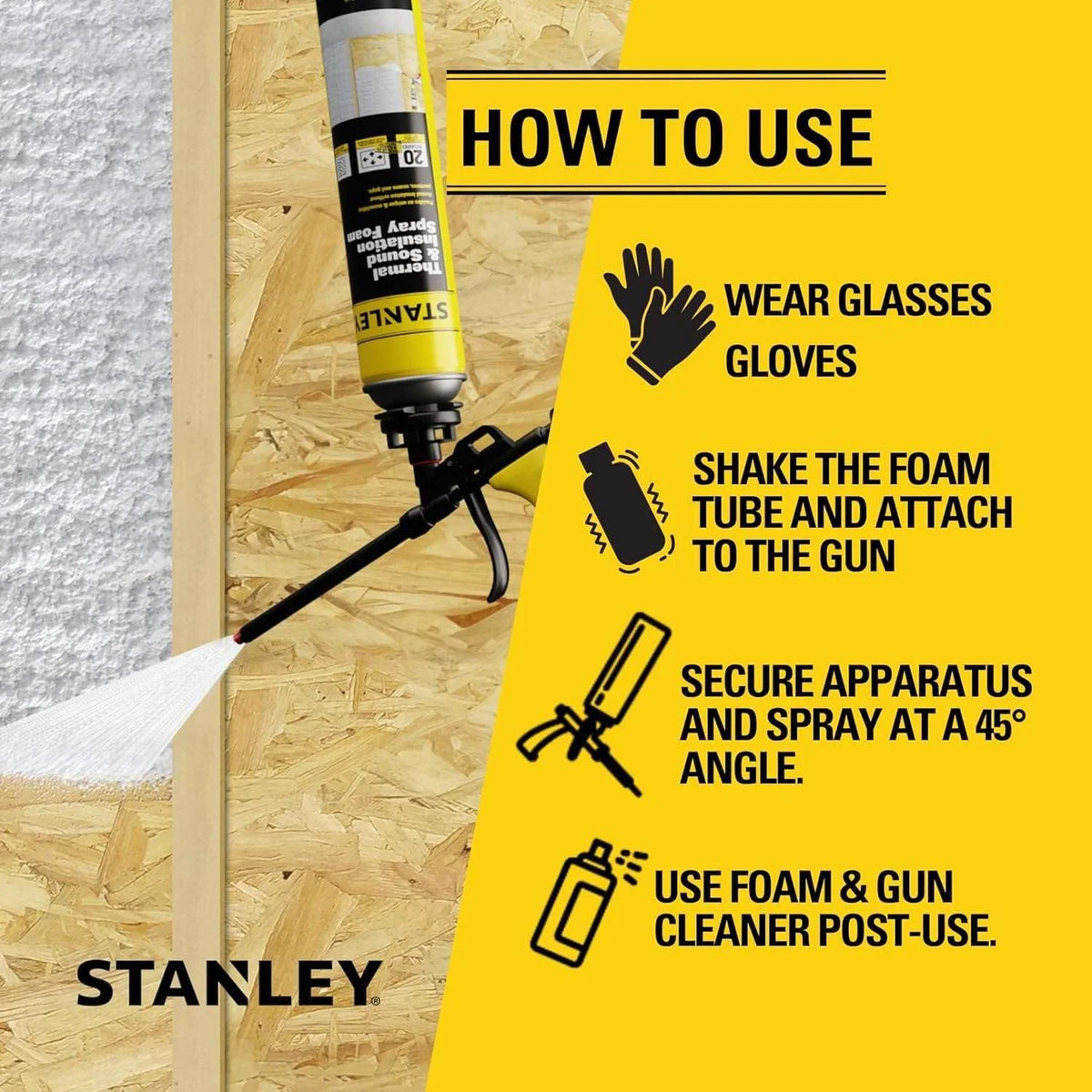 Closed Cell Spray Foam Insulation Kit, 480 Board Feet, 27.1 oz, 24 Pack U367
