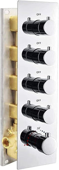 4 Outlet Thermostatic Shower Diverter Mixer Valve in Chrome Y55260