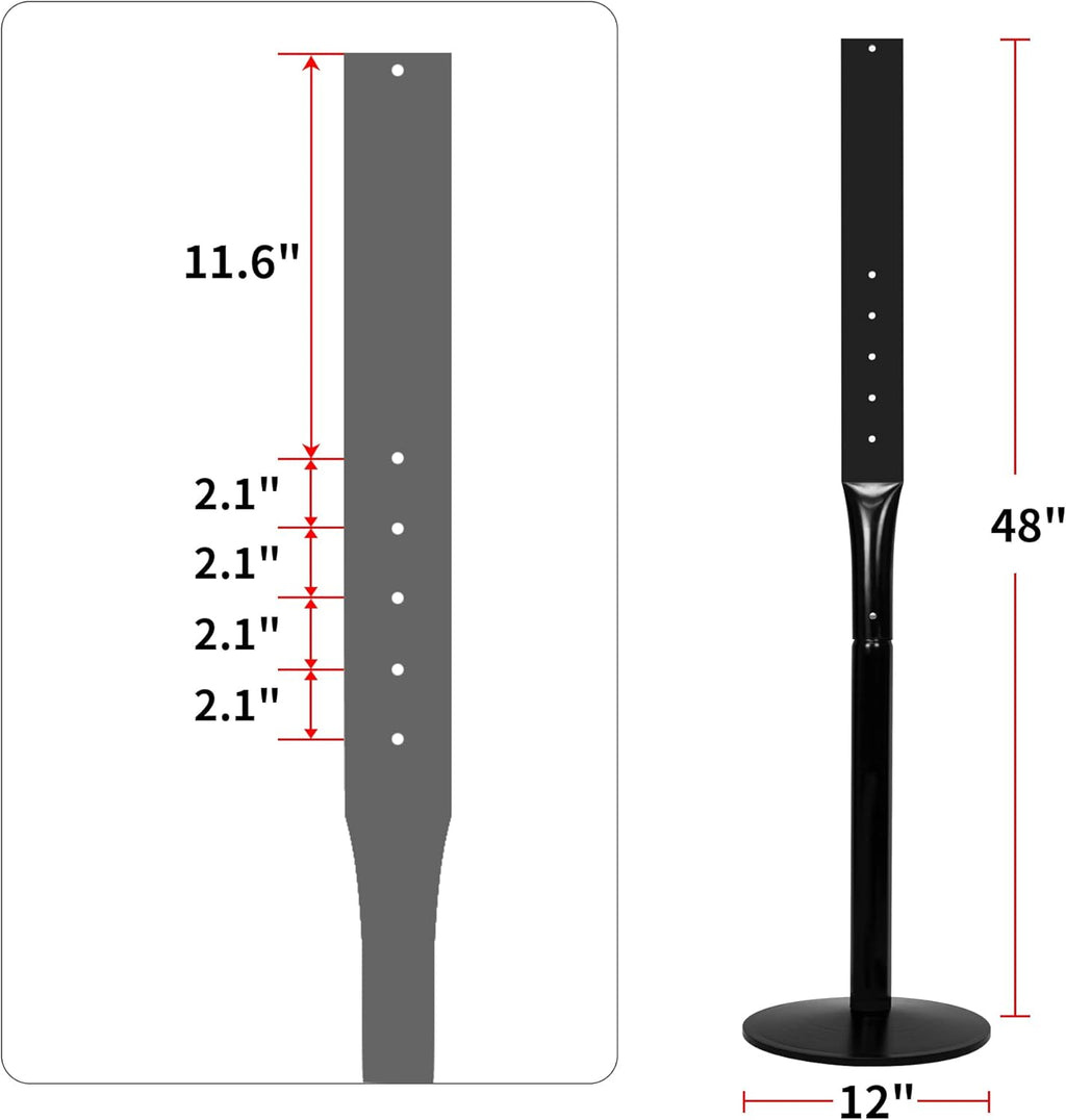 Cast Iron Sign Post Base with Portable 48” Post R18829
