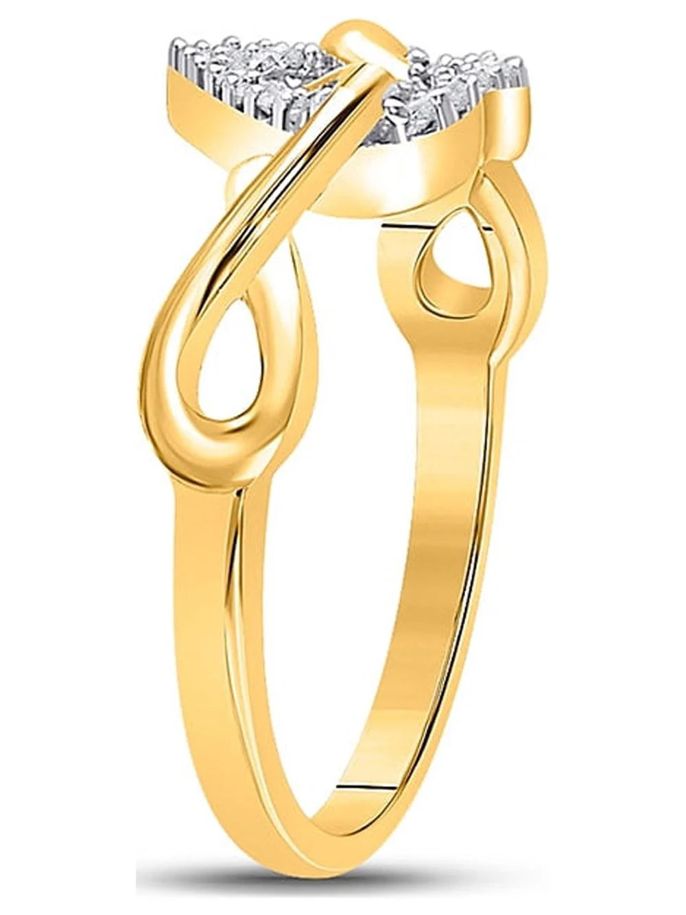 10kt Yellow Gold Diamond Heart Ring T627046