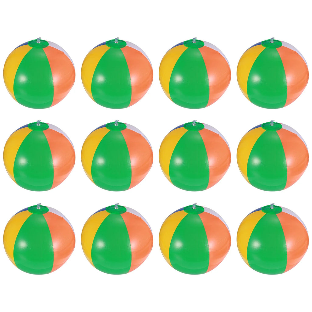 12 Pcs Inflatable Beach Balls Pool Toys B682643