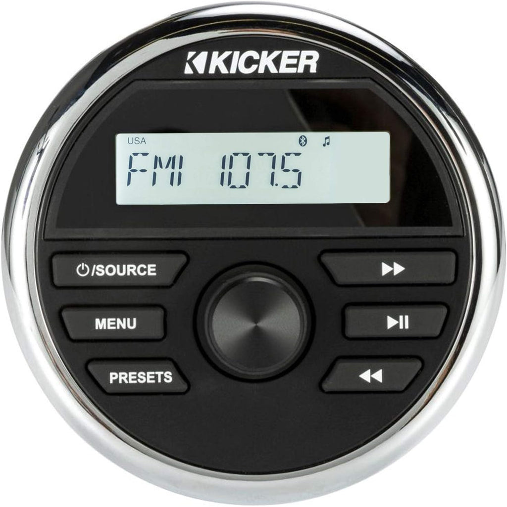 Waterproof Marine Radio with Dash Kit and USB/Aux K6822