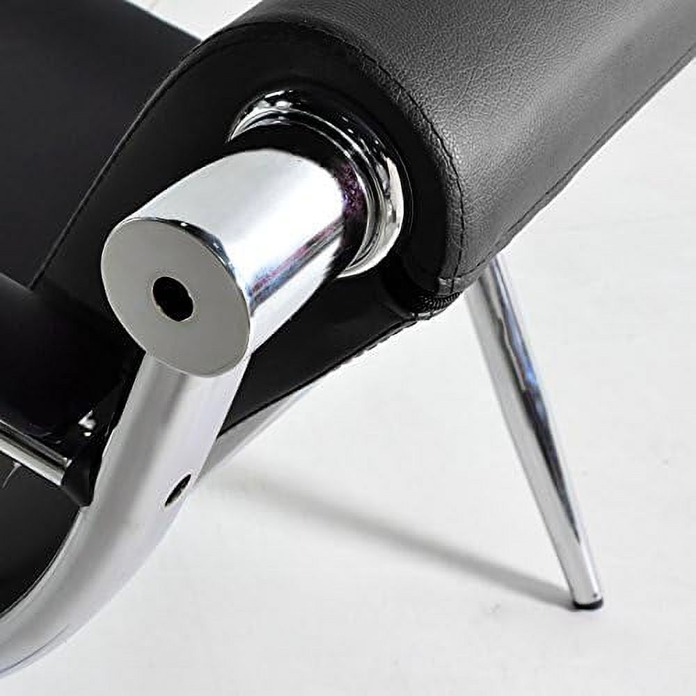 Black PU Leather Office Reception Chair P945