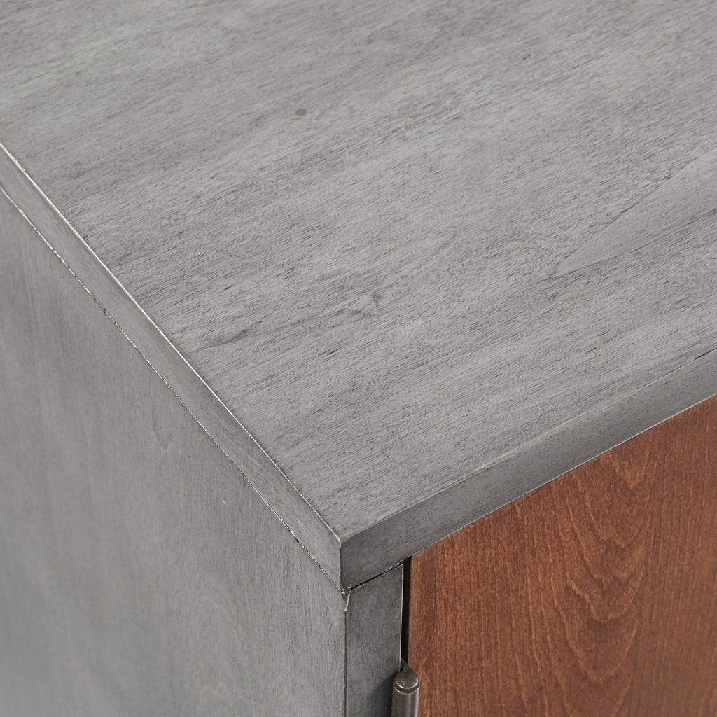 Grey 1-Drawer Storage Nightstand G41004