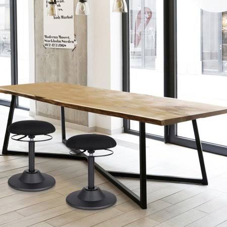Black Height Adjustable Active Stool O560