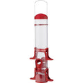Red Plastic Tube Bird Feeder S672311