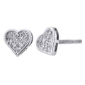 Sterling Silver Heart Stud Earrings A519441