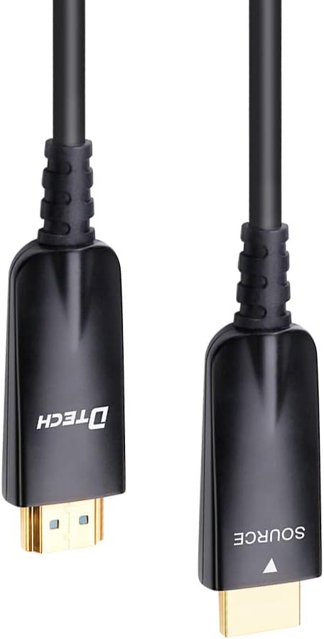 328 Feet Fiber Optic HDMI Cable with 4K 30Hz and 1080p 60Hz HD Video 3D HDCP CEC High Speed Supported (100 Meters, Black) P26353