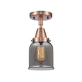 Antique Copper Small Bell Flush Mount A65470