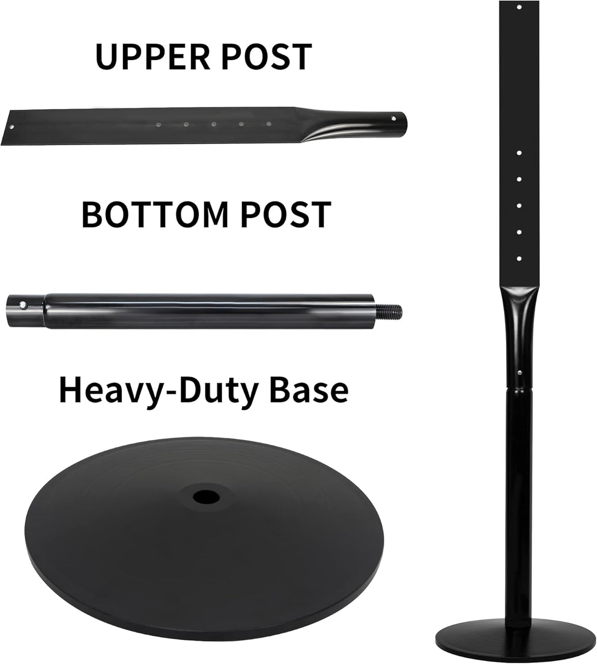 Cast Iron Sign Post Base with Portable 48” Post R18829