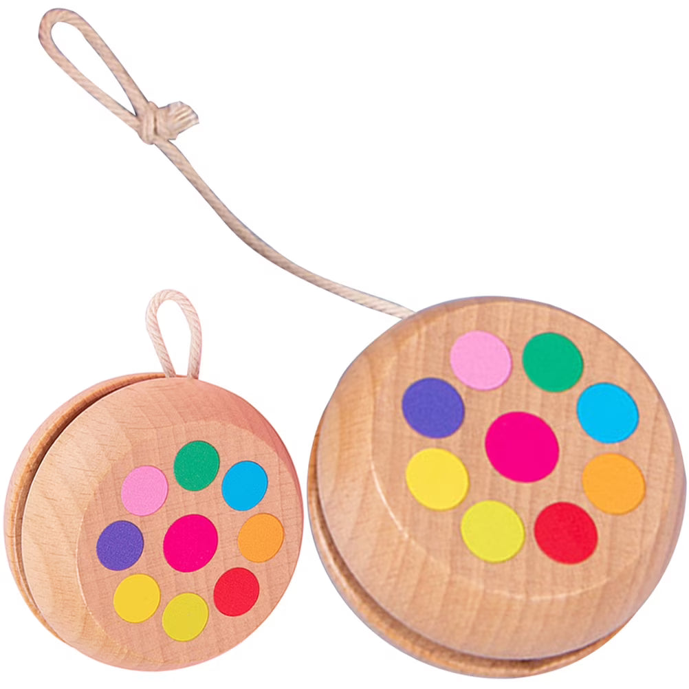 2 Pcs Wooden Yoyo Toys for Toddlers J922486