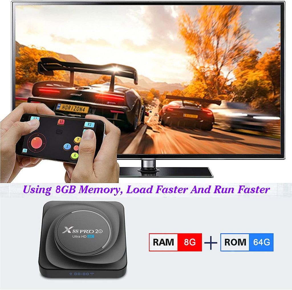 8K Android TV Box with 8GB RAM 64GB ROM F99348