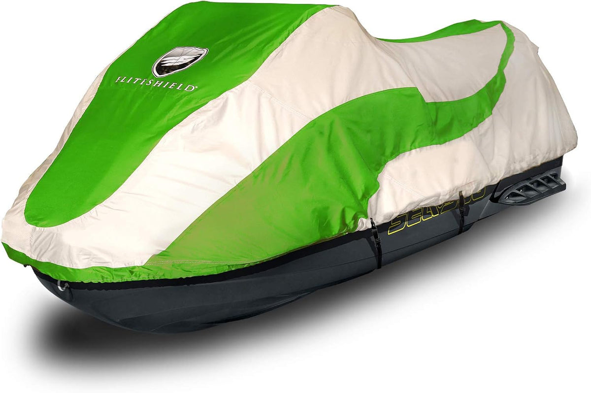 Heavy Duty Waterproof 600D Polyester PWC Cover, Fits 136" to 145" 3 Seater, Green/Gray X2760