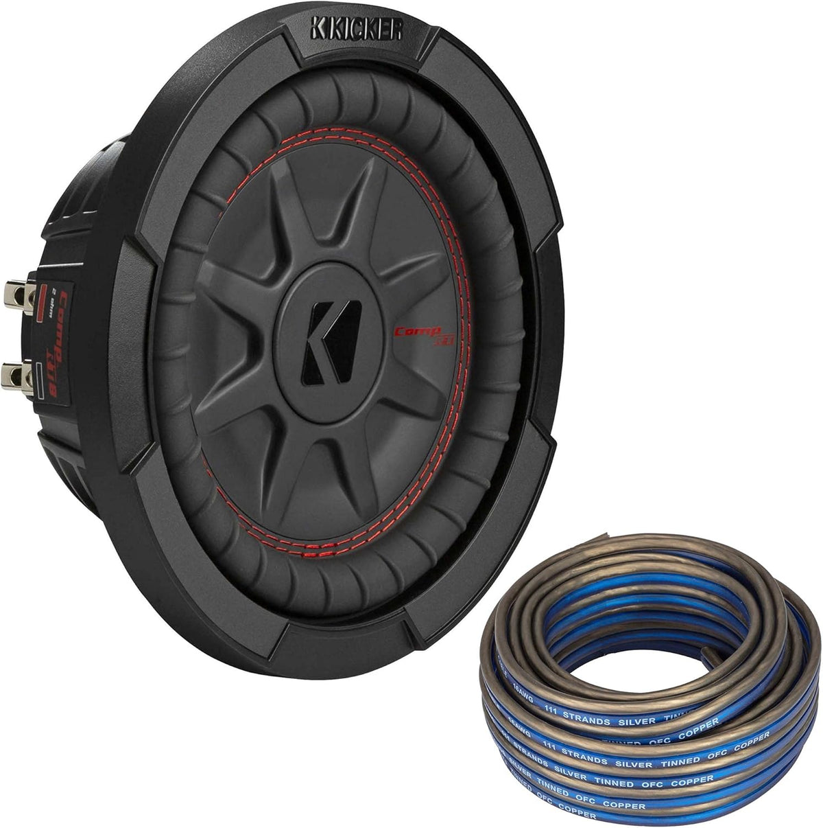 8" DVC 2-ohm Subwoofer with Speaker Wire Q3695