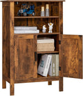 Rustic Brown Storage Cabinet with 2 Doors and Adjustable Shelves W3387
