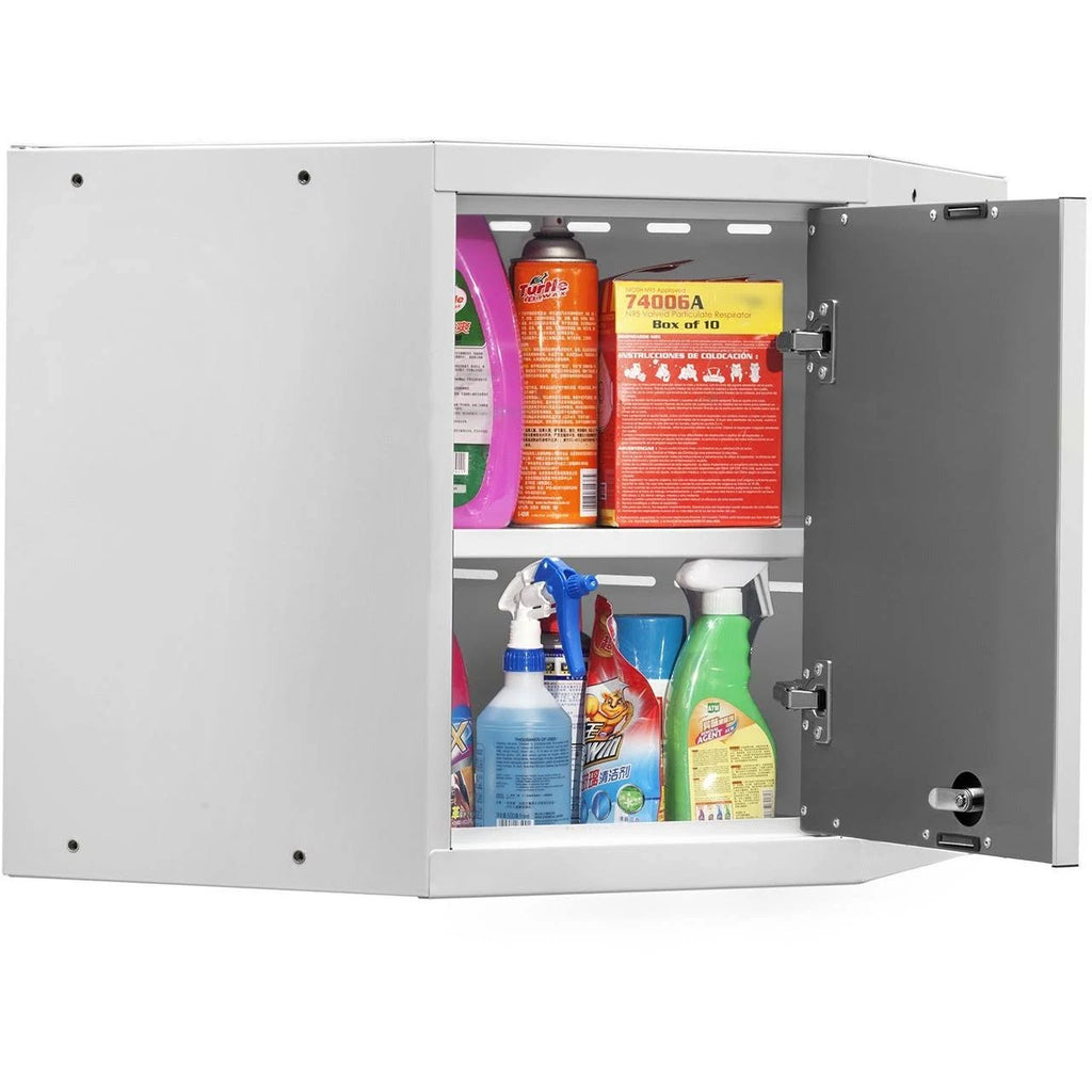 Corner Wall Cabinet, White L862