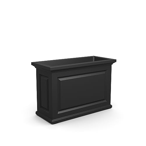 Black 36in L x 16in W x 24in H Planter with Built-in Water Reservoir D407990