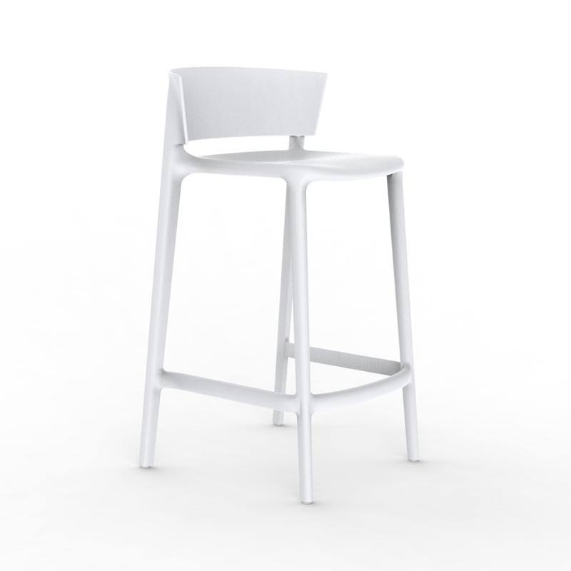 White Patio Bar Stool F9806