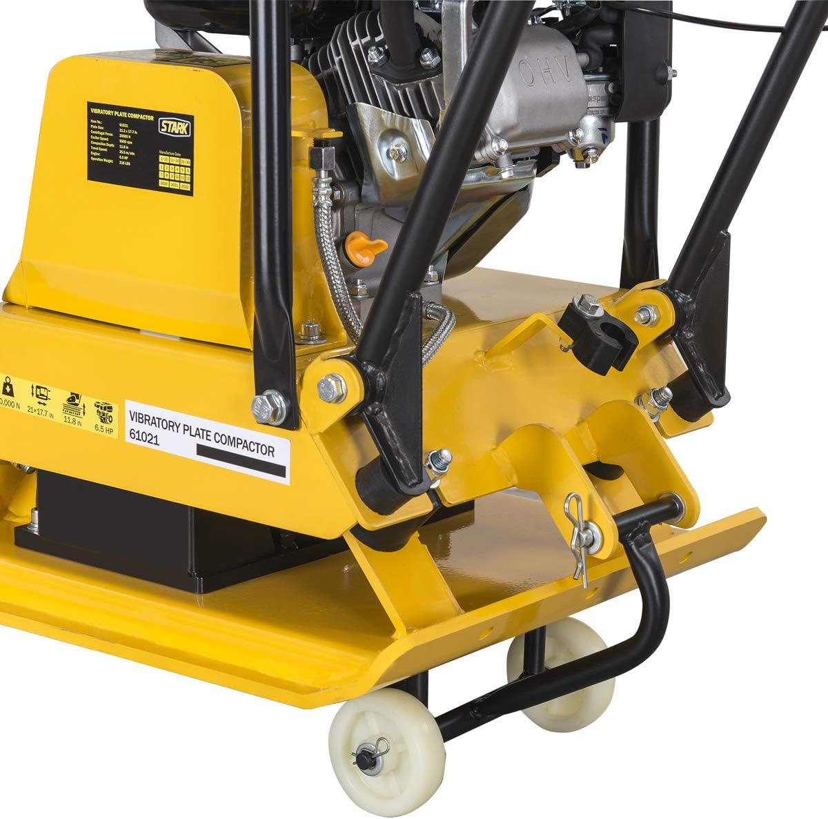 6.5hp Walk Behind Plate Compactor with Foldable Handle W4209
