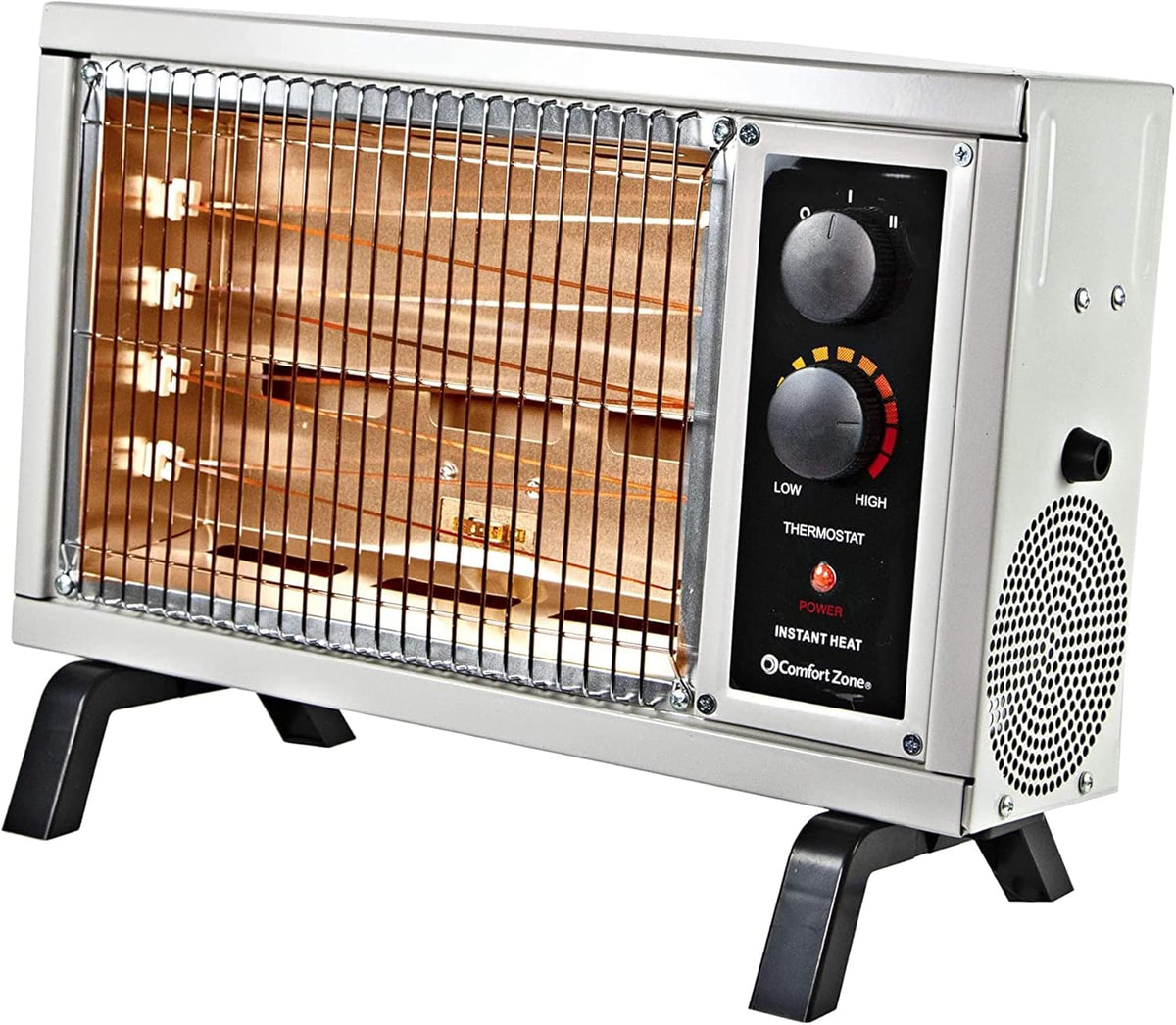 1500 Watt Portable Electric Radiant Space Heater, White, Pack of 2 K8440