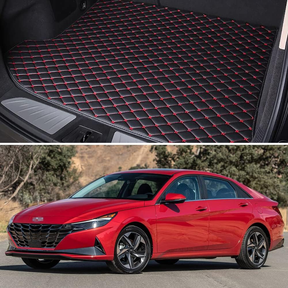 Black with Black line Car Trunk Mat Pack of 2 F698
