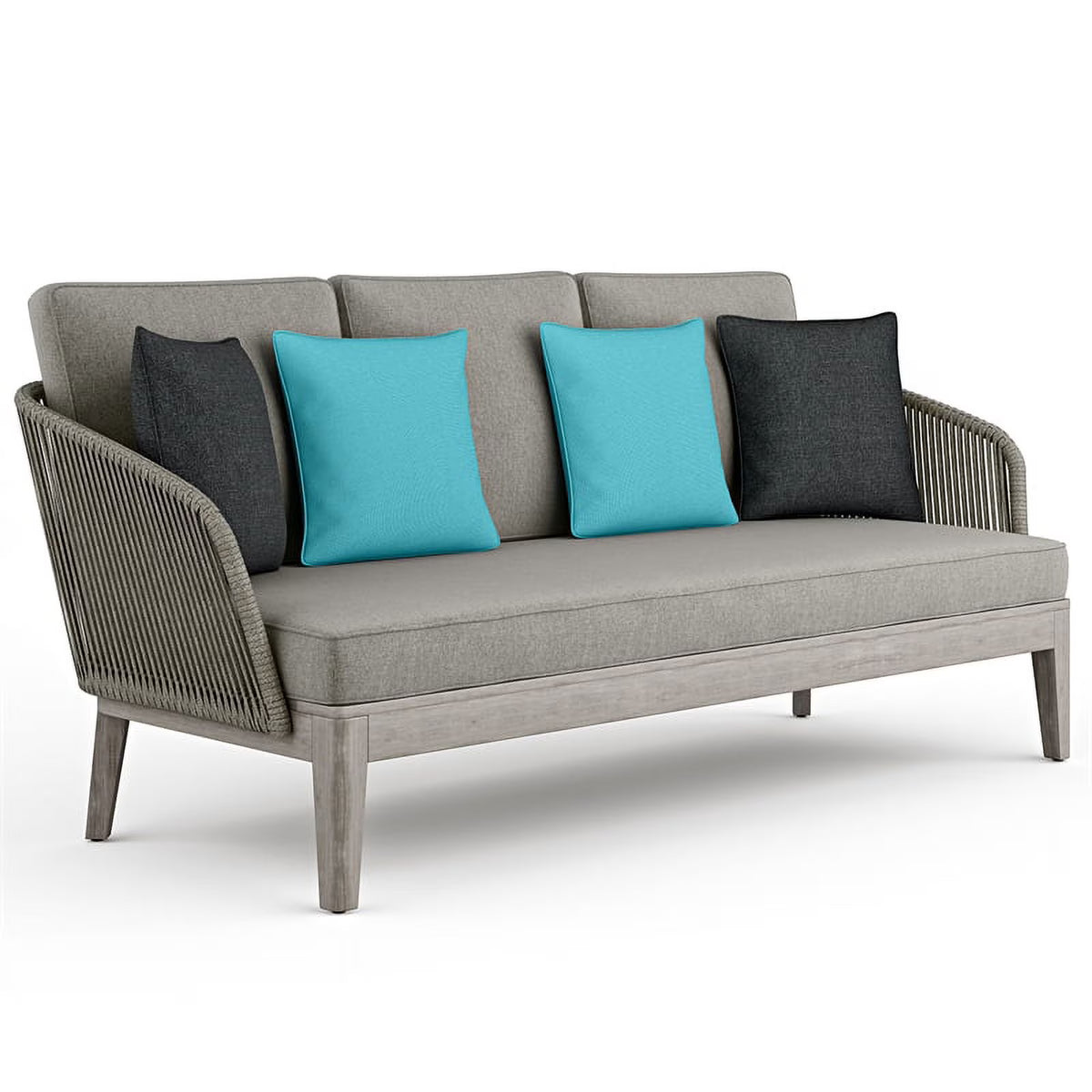 Gray Sand Drift Polyester Outdoor Sofa C851