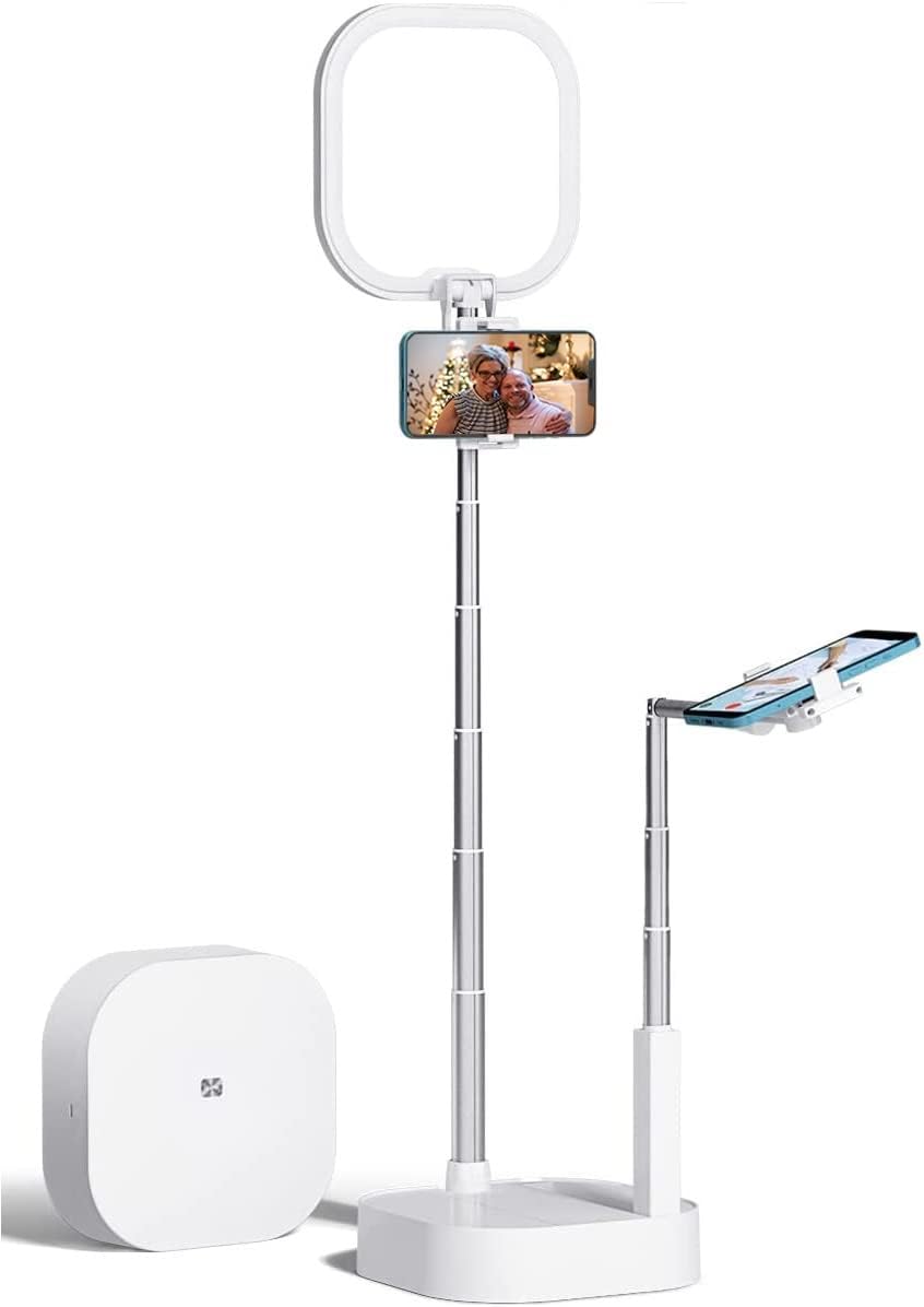 Overhead Phone Mount with LED Light, Dual Phone Holder, Extendable Stand, Pack of 2 T932252