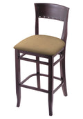 30x22 Bar Stool with Dark Cherry Finish and Canter Sand Seat P448889