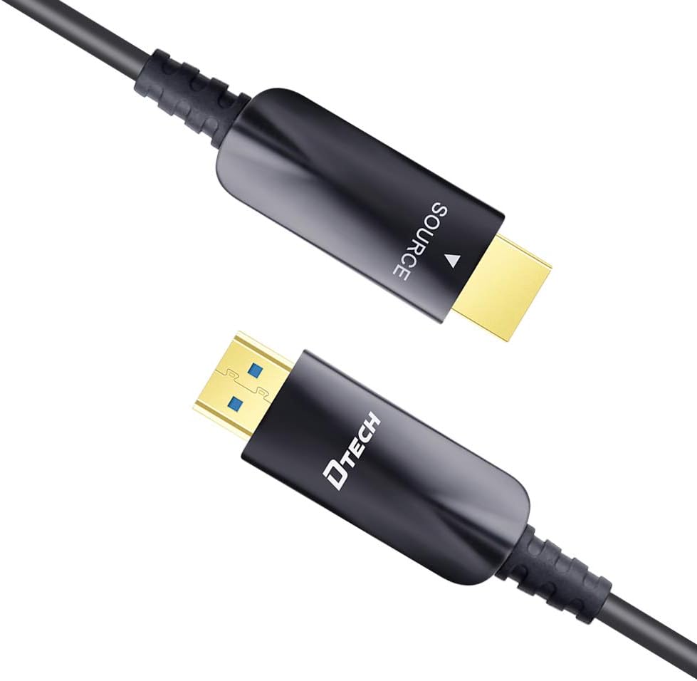 328 Feet Fiber Optic HDMI Cable with 4K 30Hz and 1080p 60Hz HD Video 3D HDCP CEC High Speed Supported (100 Meters, Black) P26353