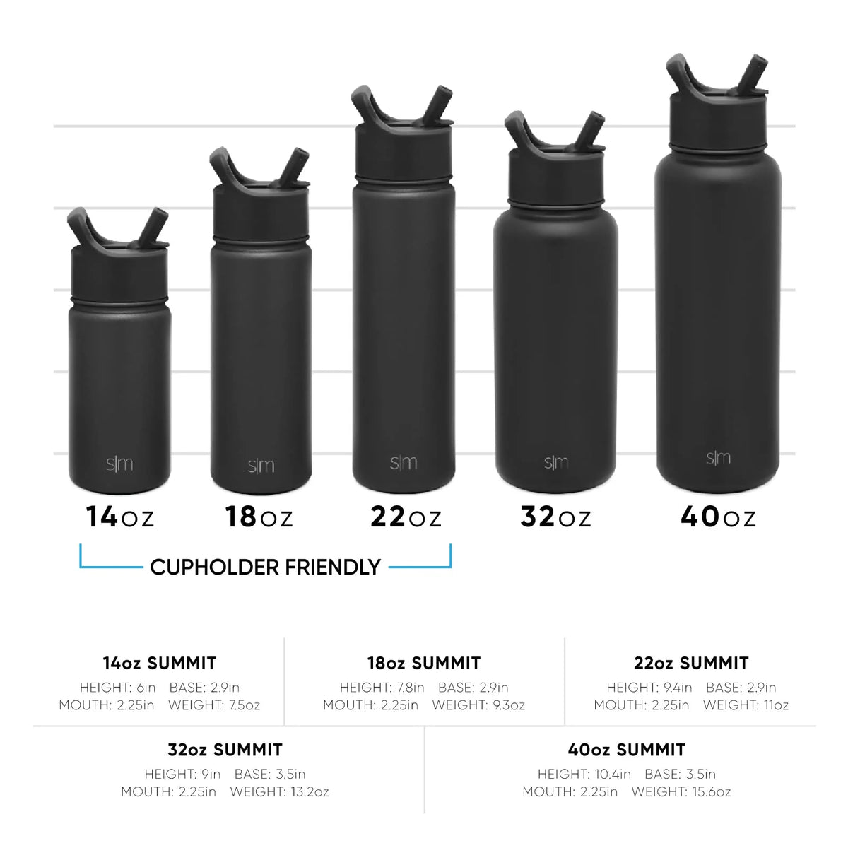 22oz Vacuum Insulated Stainless Steel Water Bottle with Straw Lid M736220