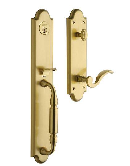 Satin Brass Full Dummy Handleset Lever Y17898