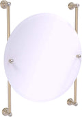 Antique Pewter Round Frameless Wall Mirror K577