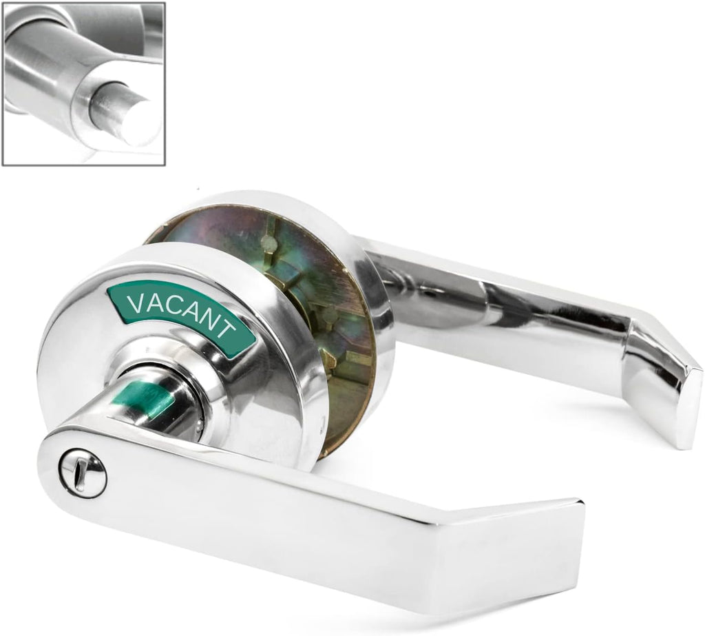 Privacy Indicator Lock with Keys, Satin Chrome V680