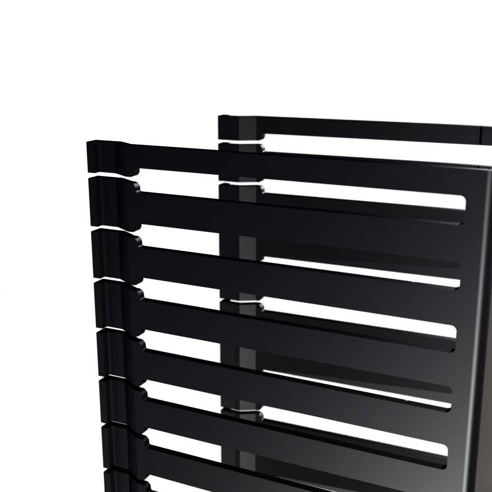Black PVC Vertical Cable Management Panel P7416