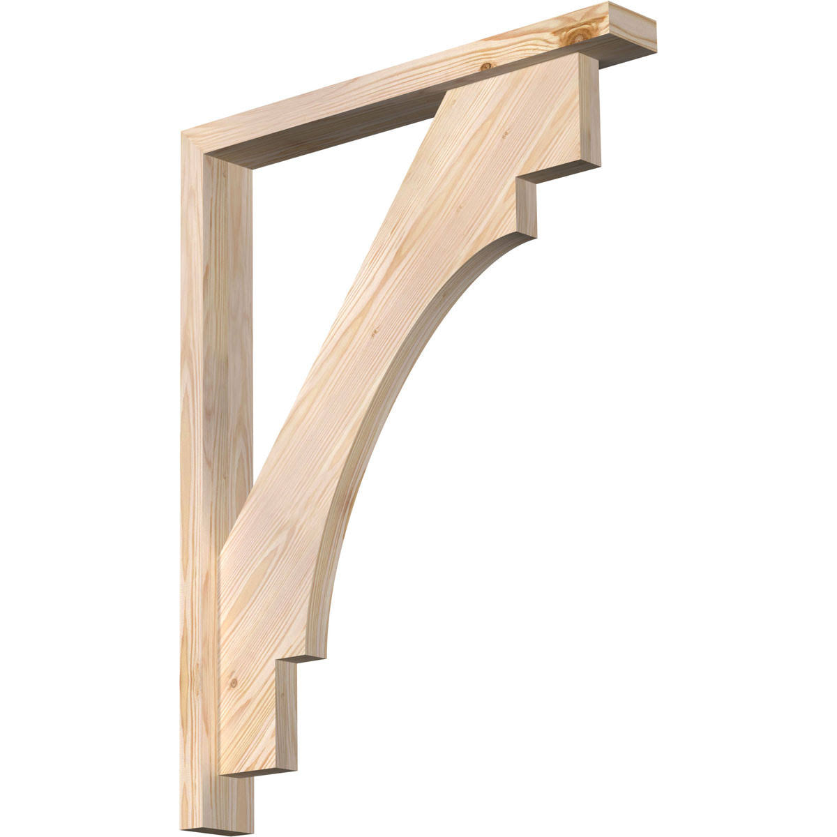 3 1/2x22W x 26x22D x 34x22H Douglas Fir Smooth Bracket O52906