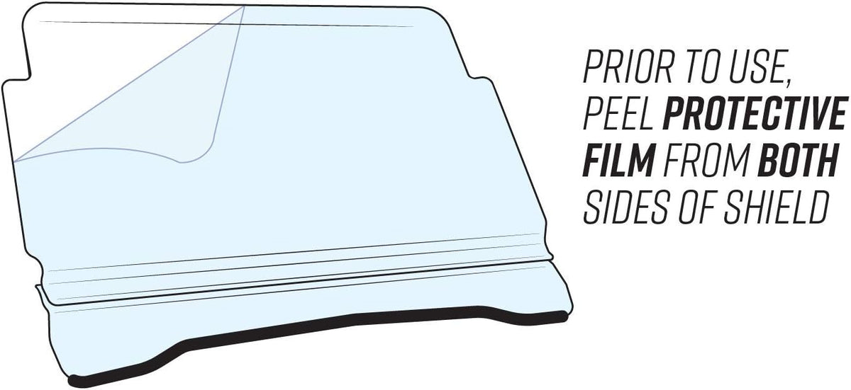 Lightly Tinted Non-Scratch Resistant 1/4 Thick Polycarbonate Rear Windshield B49312